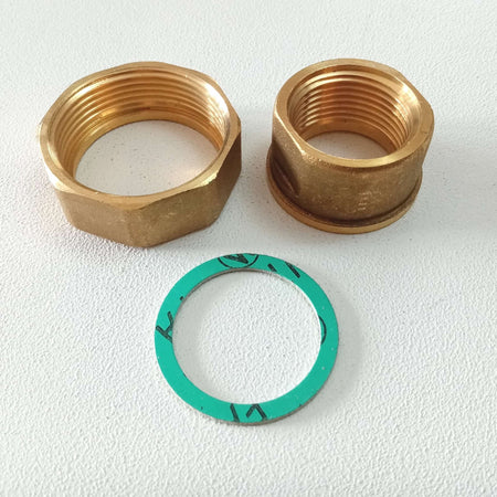 Bocchettone in ottone F 2" x F 1"1/4 per circolatore - 1 coppia