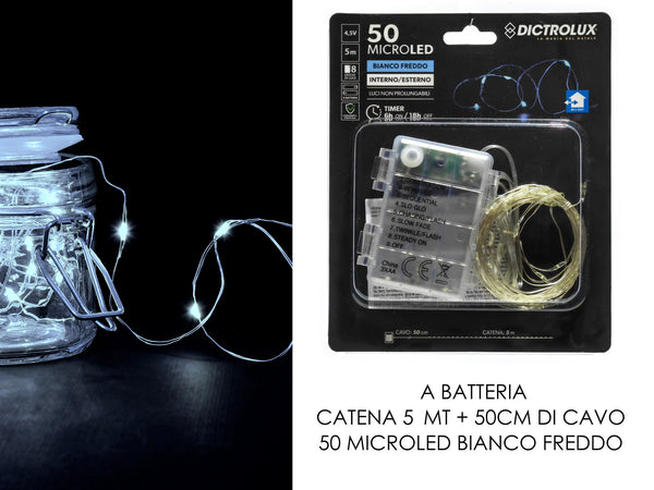 Catena 50 Microled con Timer Bianco Freddo