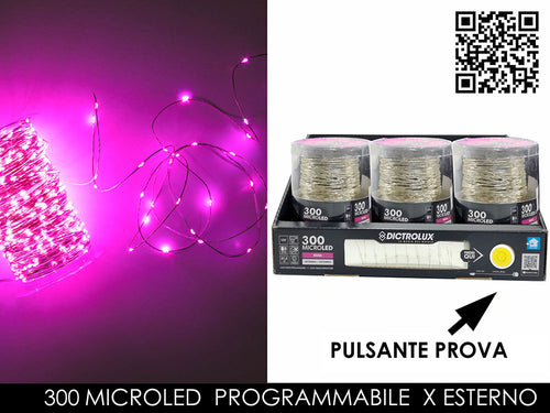 Catena rosa 300microled x esterno