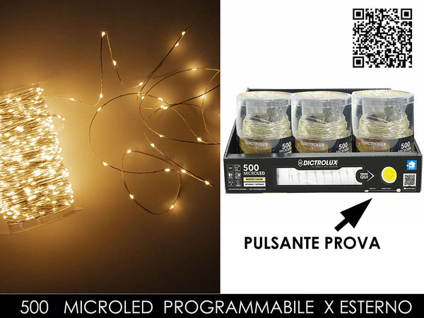 Catena Bianco Caldo 500 Micro-Led PER ESTERNO