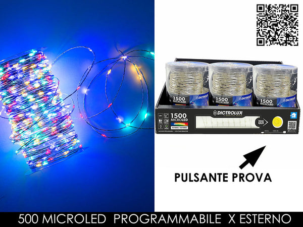 Catena multicolor 500 microled per esterno