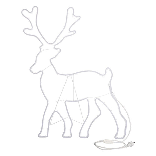 Renna luminosa effetto neon con led bifacciale addobbi natalizi per esterno