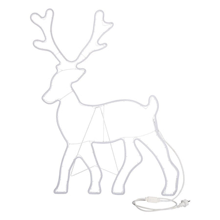 Renna luminosa effetto neon con led bifacciale addobbi natalizi per esterno