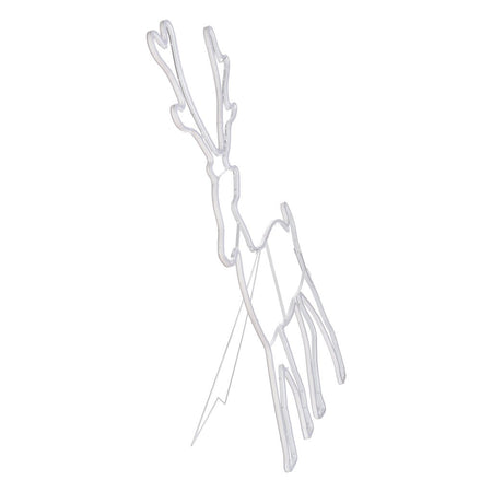 Renna luminosa effetto neon con led bifacciale addobbi natalizi per esterno