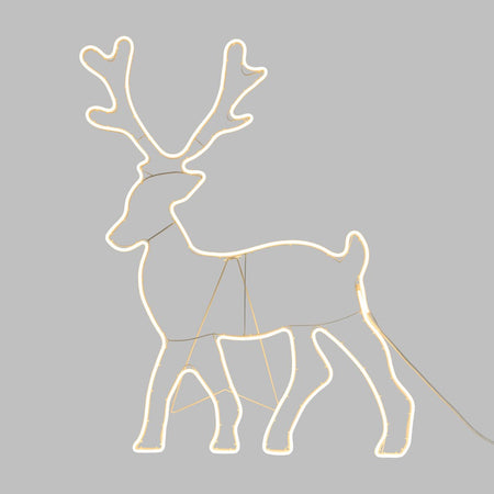 Renna luminosa effetto neon con led bifacciale addobbi natalizi per esterno