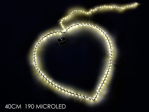Cuore 40cm con 190 microled bianco