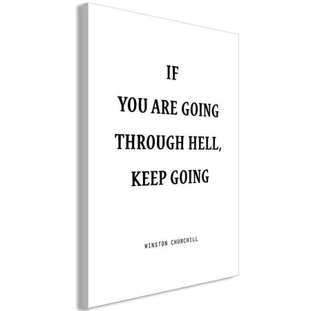 Quadro - Power of Words (1-part) - Winston Churchills Motivational Quote
