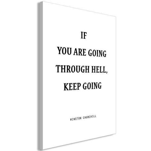 Quadro - Power of Words (1-part) - Winston Churchills Motivational Quote