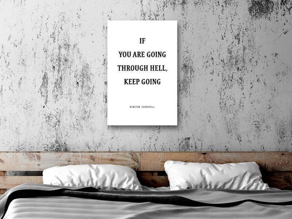 Quadro - Power of Words (1-part) - Winston Churchills Motivational Quote
