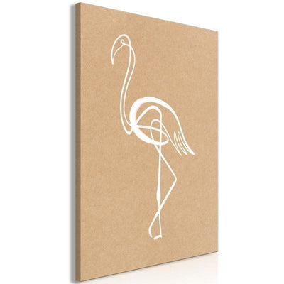 Quadro - White Flamingo (1 Part) Vertical