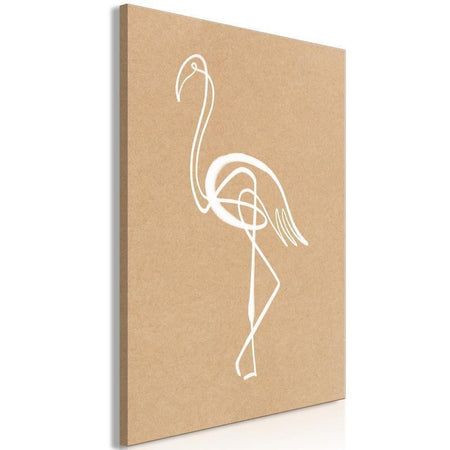 Quadro - White Flamingo (1 Part) Vertical