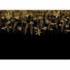 Carta da parati - Nature landscape - black abstract nature motif with flowers in sepia