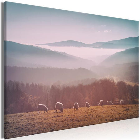 Quadro - Sheep in Mountain Landscape (1-part) - Animals in Nature