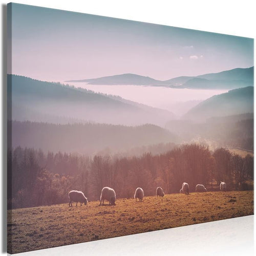 Quadro - Sheep in Mountain Landscape (1-part) - Animals in Nature