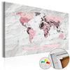 Quadro di sughero - Pink Continents