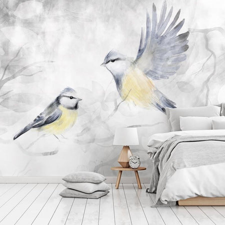 Carta da parati - Watercolor Tit - Second Variant