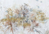 Carta da parati - Grey palms - plant motif in an abstract composition with patterns