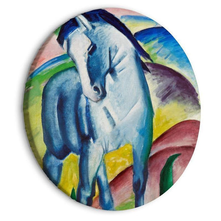 Quadro rotondo Cavallo azzurro Franz Marc riproduzione