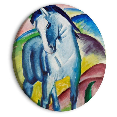 Quadro rotondo Cavallo azzurro Franz Marc riproduzione