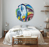 Quadro rotondo Cavallo azzurro Franz Marc riproduzione