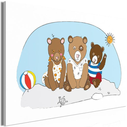 Quadro - Teddy Bears on the Beach (1 Part) Wide
