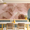 Carta da parati - Pink terrazzo - minimalist background in marble watercolour pattern