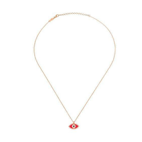 Kurshuni - Collana occhio rosa fluo