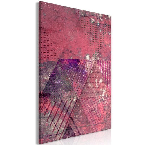Quadro - Crimson Abstraction (1 Part) Vertical