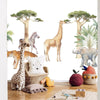 Carta da parati - Jungle Animals on White Background Made With Watercolour Technique