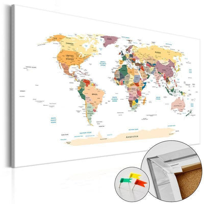 Quadro di sughero - World Map