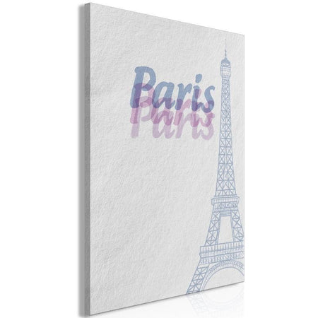 Quadro - Paris in Watercolours (1 Part) Vertical