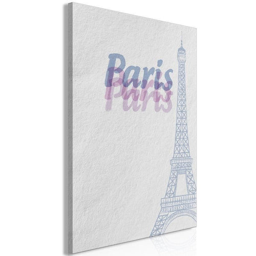 Quadro - Paris in Watercolours (1 Part) Vertical