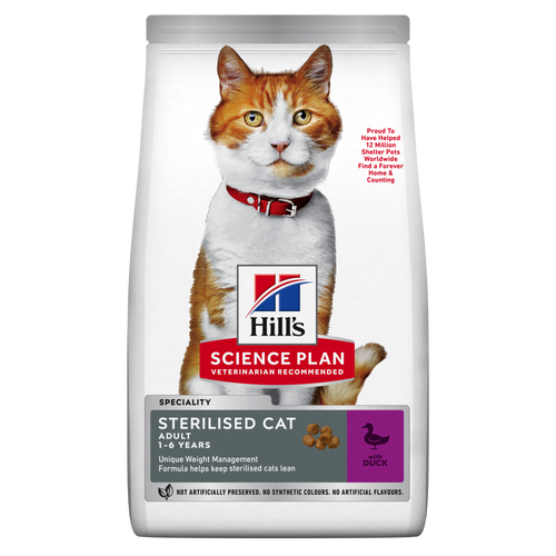 Hill's Sterilised secco Gatti Adulti anatra