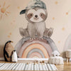 Carta da parati - Little Sloth Among Stars and Rainbows
