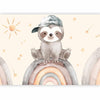 Carta da parati - Little Sloth Among Stars and Rainbows