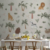 Carta da parati - African Composition - Animals for the Childrens Room on a Paper Background