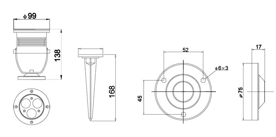 Proiettore Cromo Led 6000kelvin 9 watt