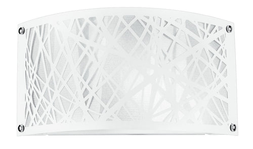 Applique Moderna Acciaio Bianco decoro Intagliato Lampada da Parete E14