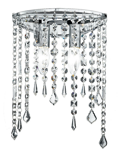 Applique Pendenti Cristalli K9 Metallo Lampada da Parete Classica E14