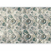 Carta da parati - Autumn souvenirs - cool grey floral pattern with leaves