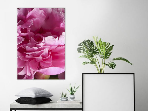 Quadro - Blossom of Beauty (1-part) - Pink Peony Flower Embraced by Nature