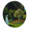 Quadro rotondo Donne in giardino Claude Monet riproduzione