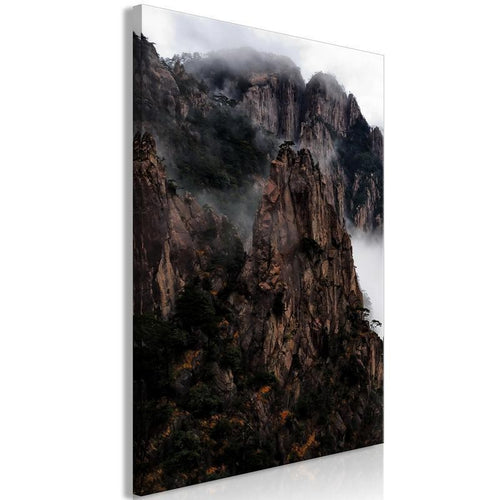 Quadro - Heart of Mountain Landscape (1-part) - Clouds Amid Rocks