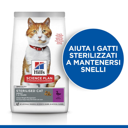 Hill's Sterilised secco Gatti Adulti anatra
