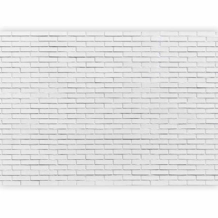 Carta da parati - Snow Brick - Pattern Imitating a Brick Wall in White