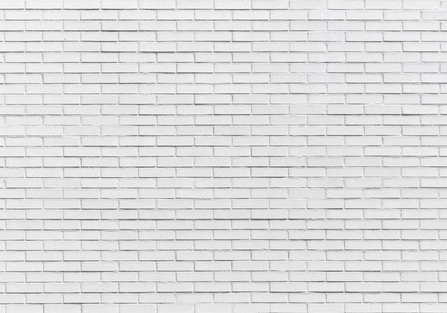 Carta da parati - Snow Brick - Pattern Imitating a Brick Wall in White