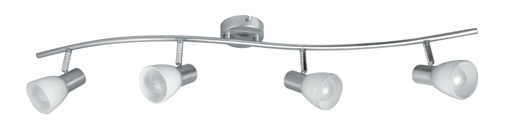 Plafoniera elegante di colore nickel a quattro luci 40 watt E14