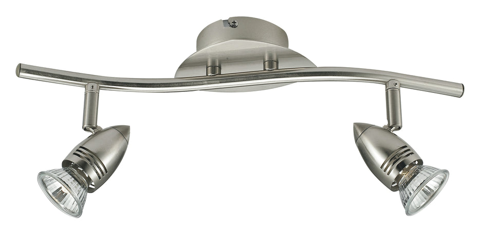 Plafoniera a due luci dalla linea morbida 42 watt 2800 kelvin GU10