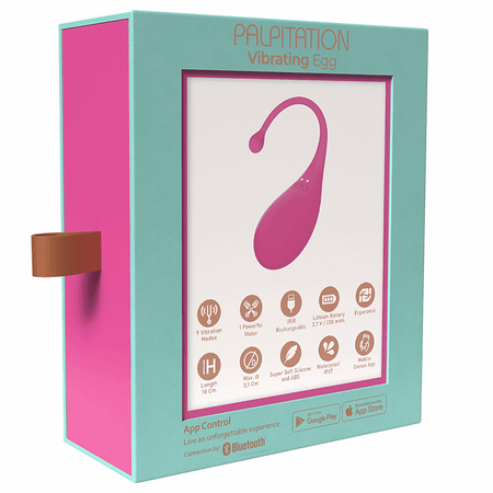 PALPITATION VIBRATORE VAGINALE OVULO IN SILICONE MORBIDO CON BATTERIA INTEGRATA E APP SMARTPHONE new