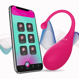 PALPITATION VIBRATORE VAGINALE OVULO IN SILICONE MORBIDO CON BATTERIA INTEGRATA E APP SMARTPHONE new
